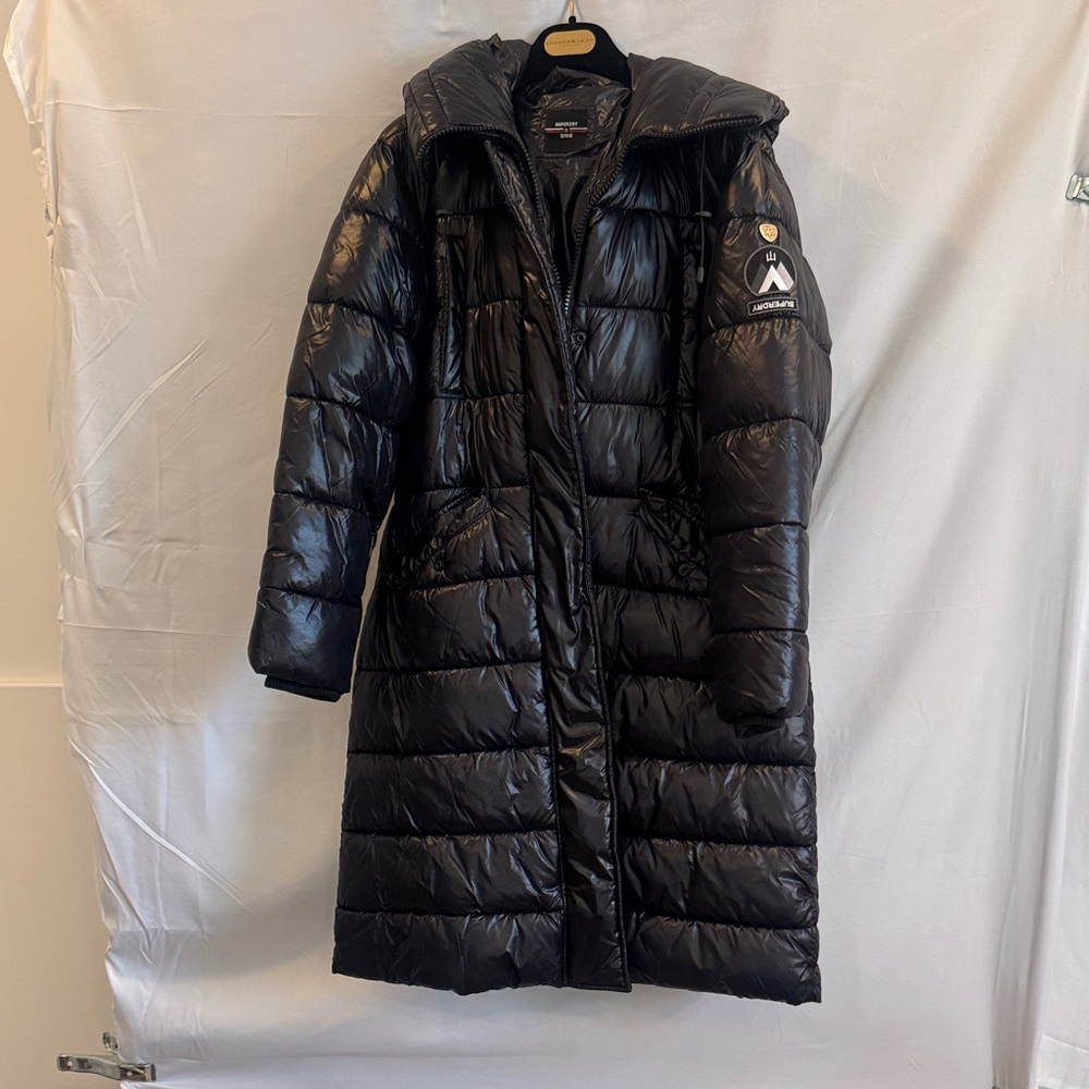 SUPERDRY Women's Black Puffer Coat